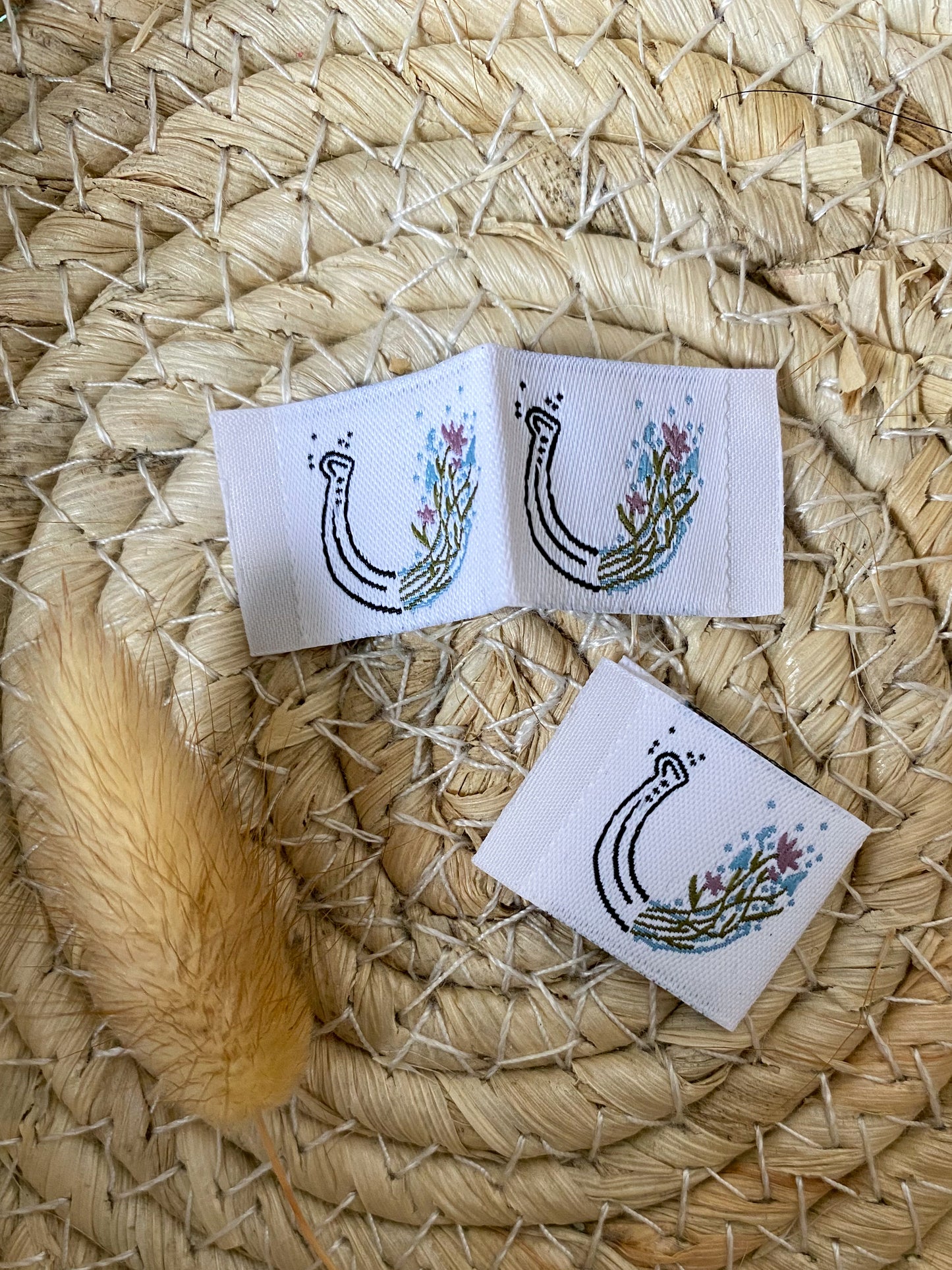 Hufeisen Pferd Web Label