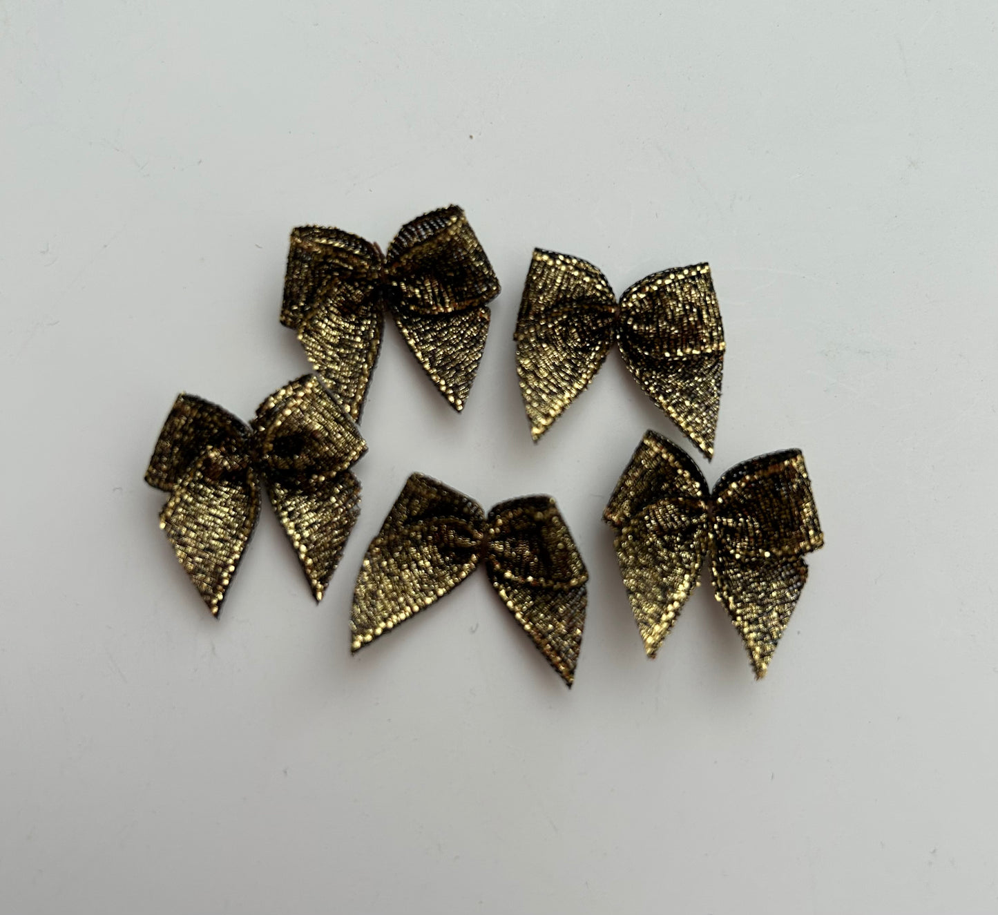 kleine Schleife - schwarz gold glitter
