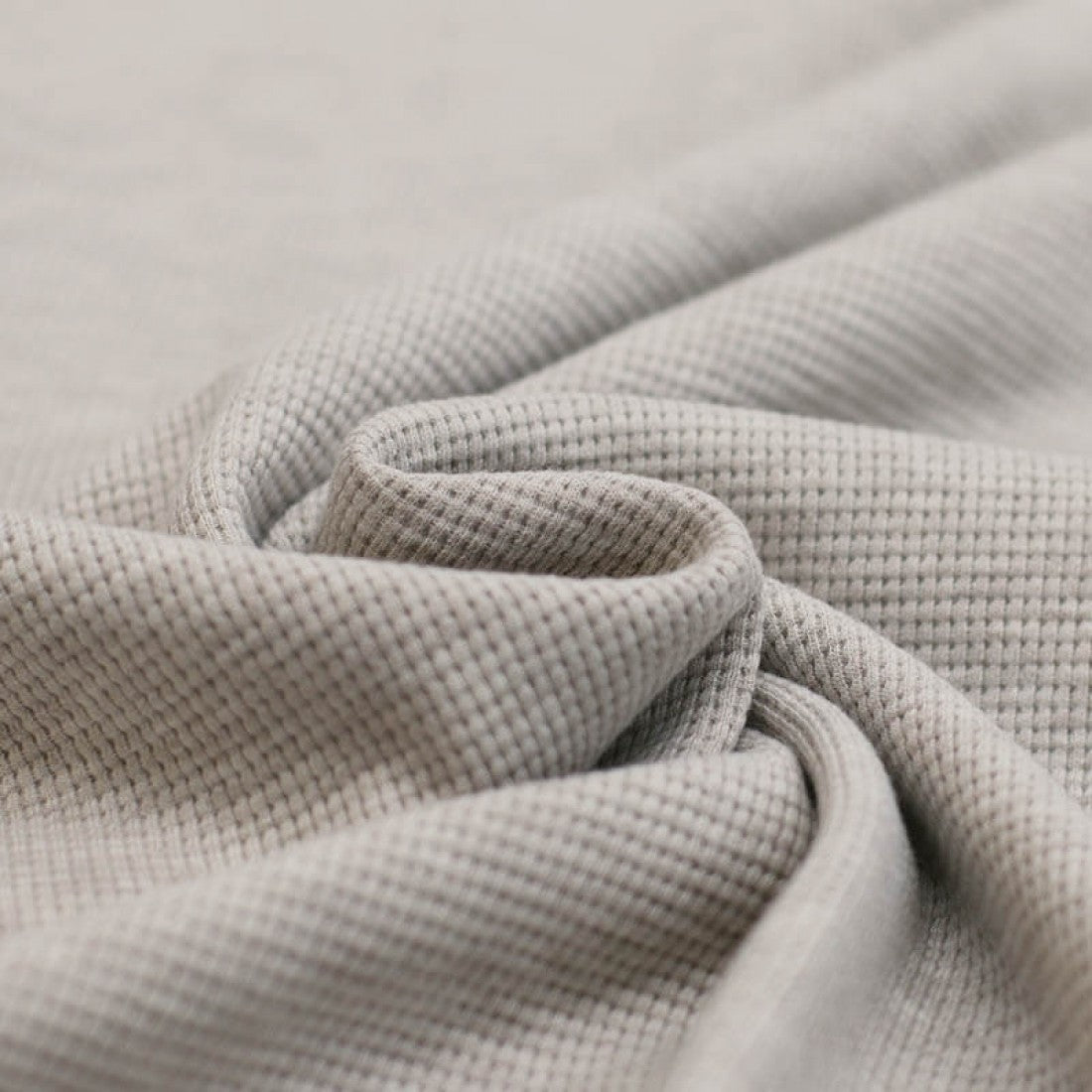 Waffelstrick Jersey beige meliert