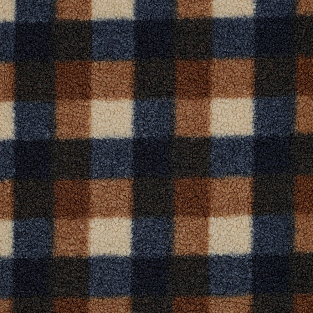 Teddy check braun/navy