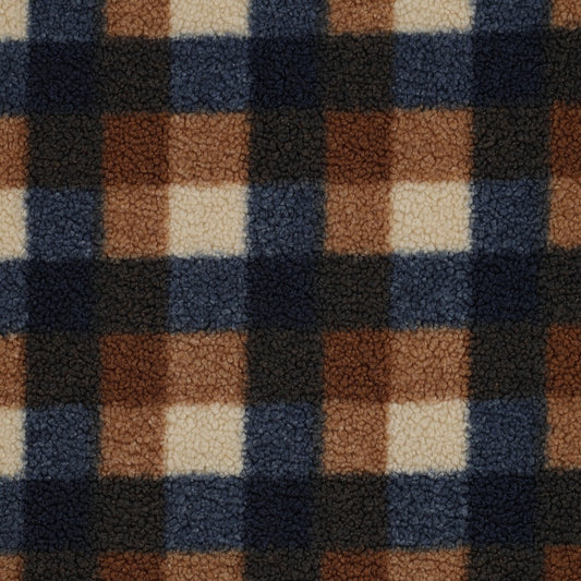 Teddy check braun/navy
