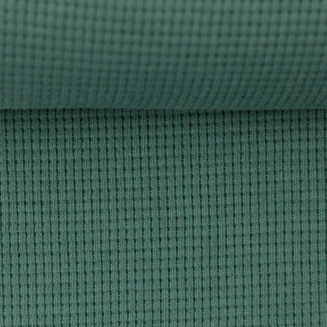 Waffelstrick Jersey smaragd