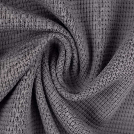 Waffelstrick Jersey dunkelgrau