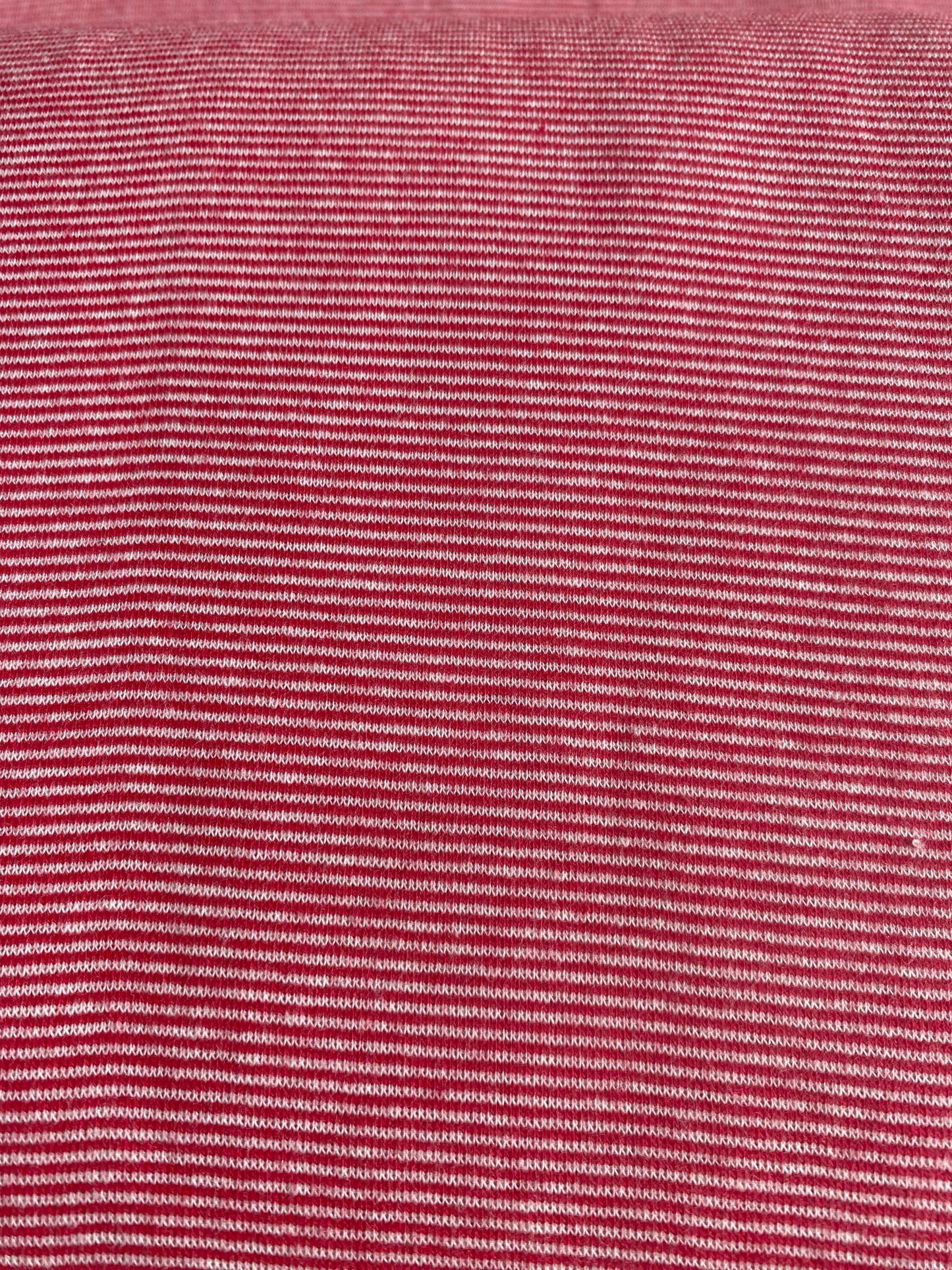 Bündchen rot / weiß gestreift (1mm)