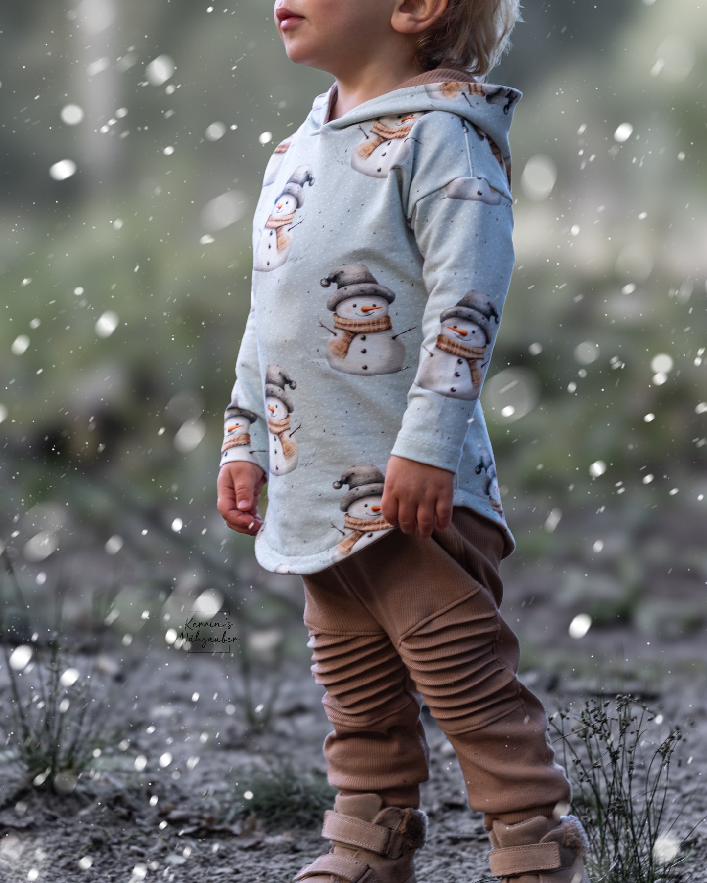 Schneemann Pünktchen - Rib Jersey