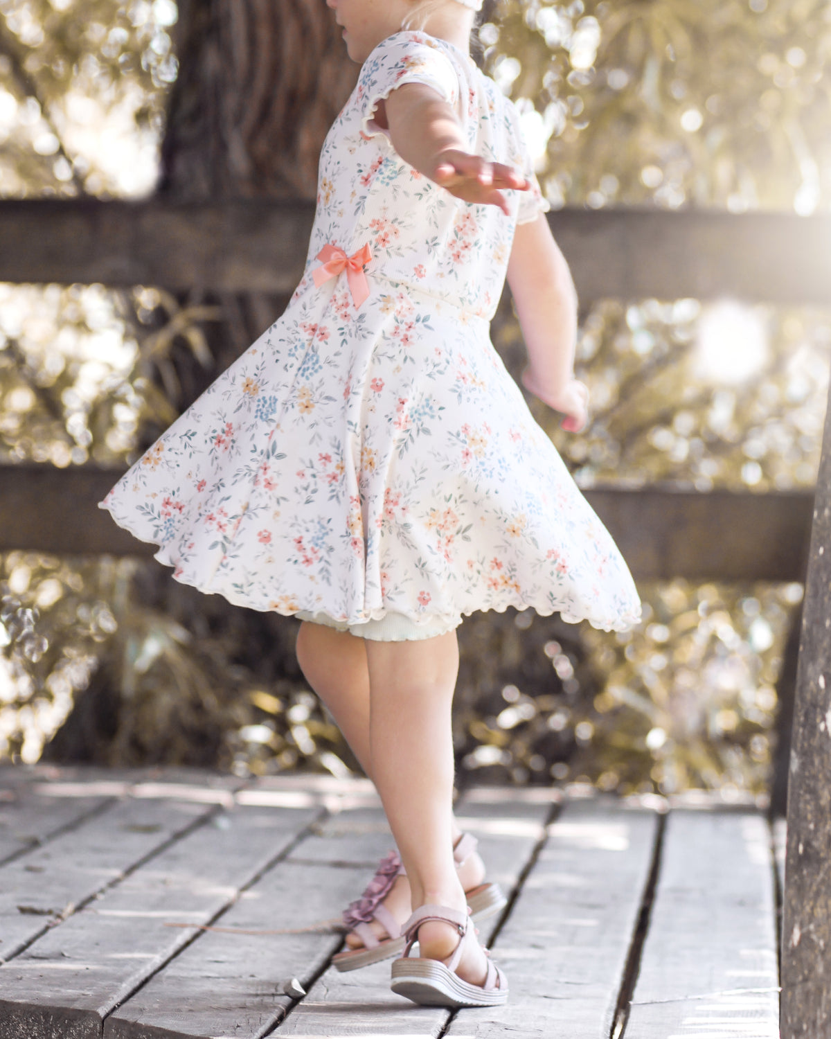 Little Bouquet Flowers cream - Rib Jersey