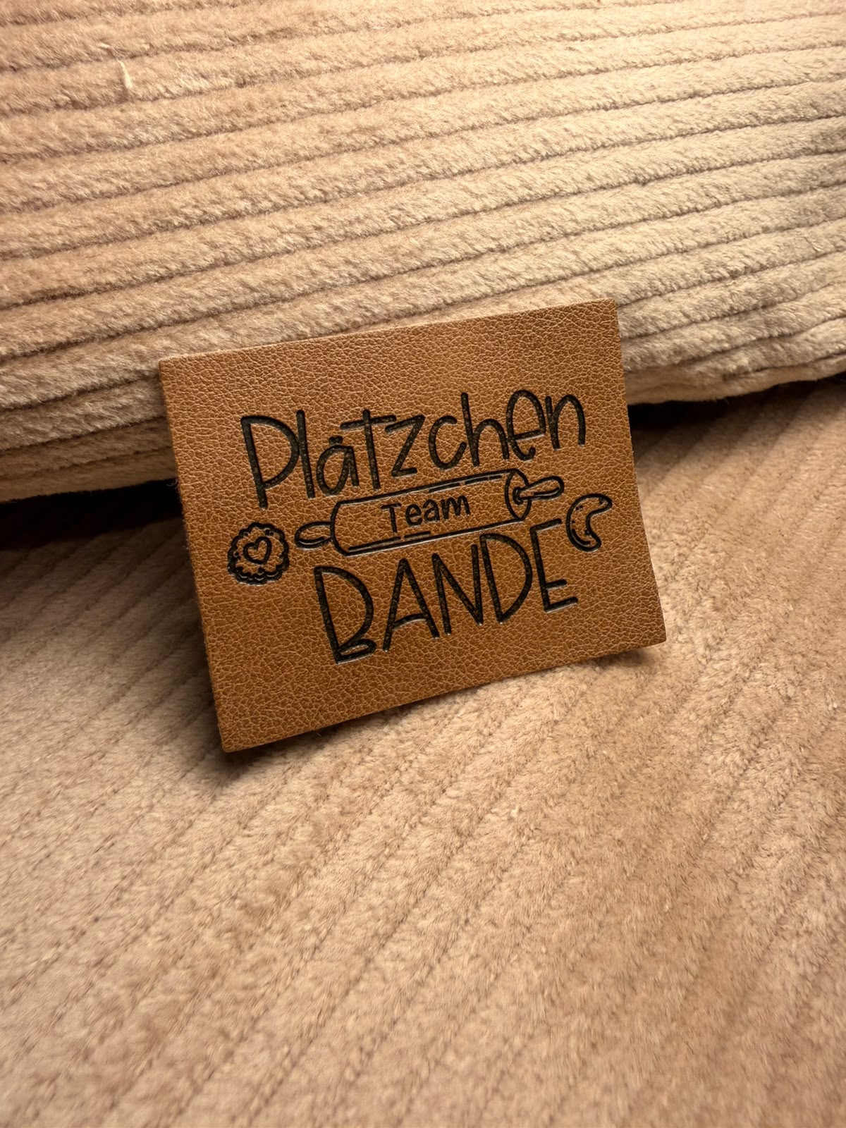 Plätzchen Team Bande - Kunstleder Label