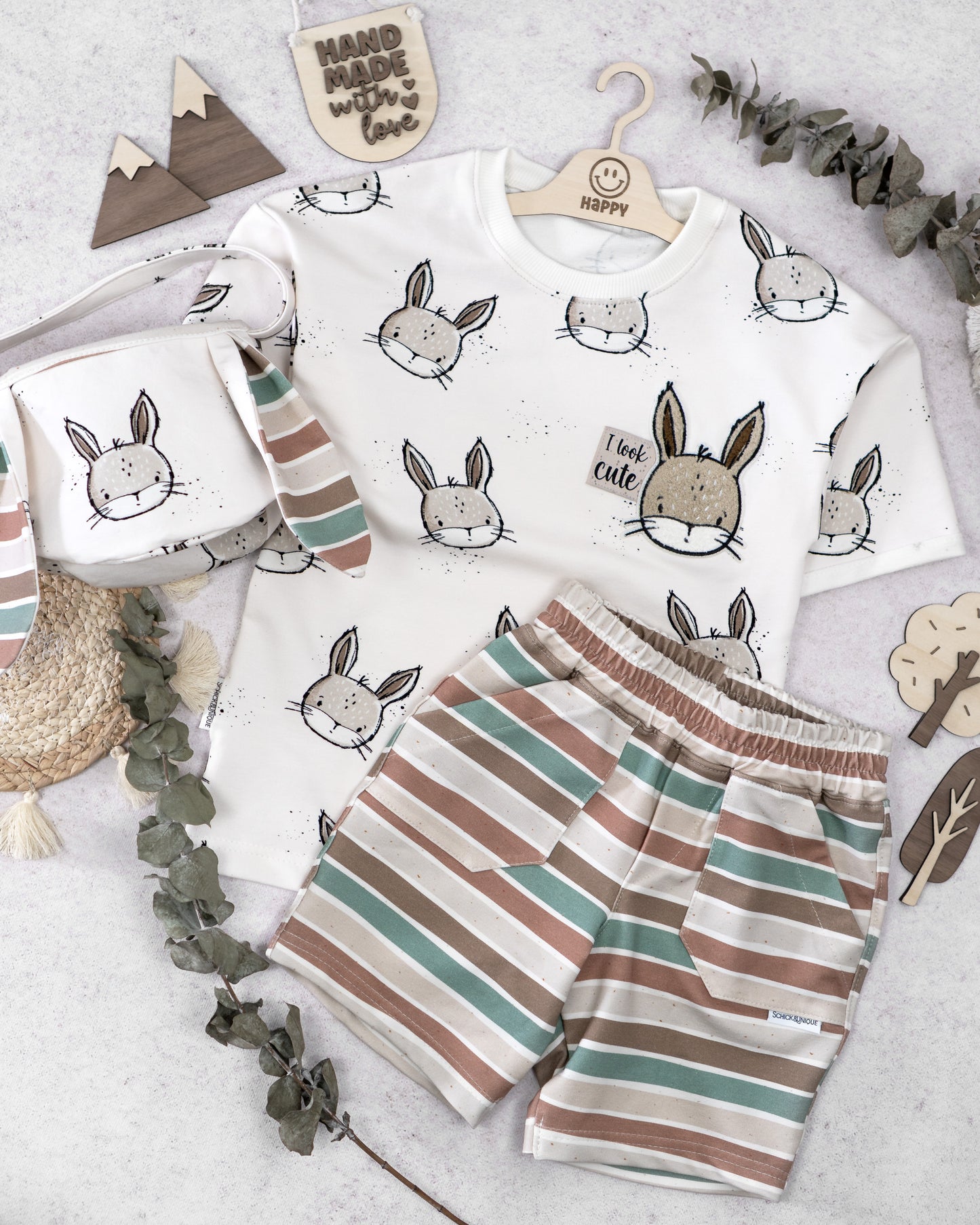 REST 40cm Hase Socke - Bio Rib Jersey