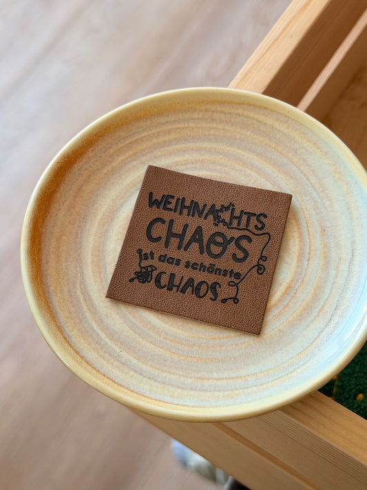 Weihnachts Chaos ist das schönste Chaos - Kunstleder Label