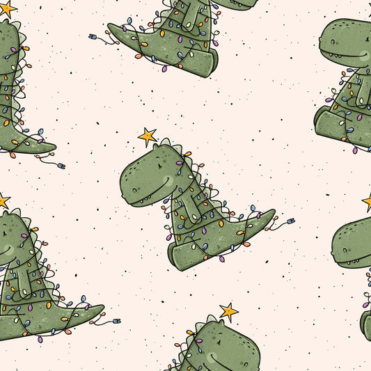 Christmas T-Rex - French Terry