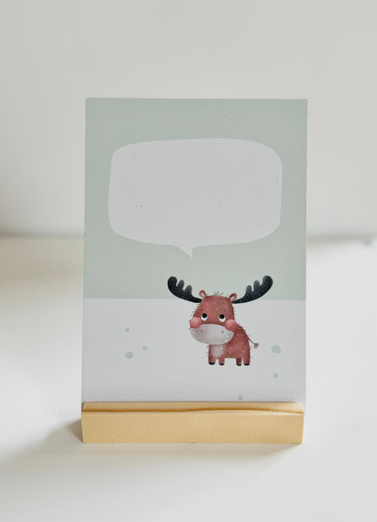 Sprechblase Elch - Postkarte