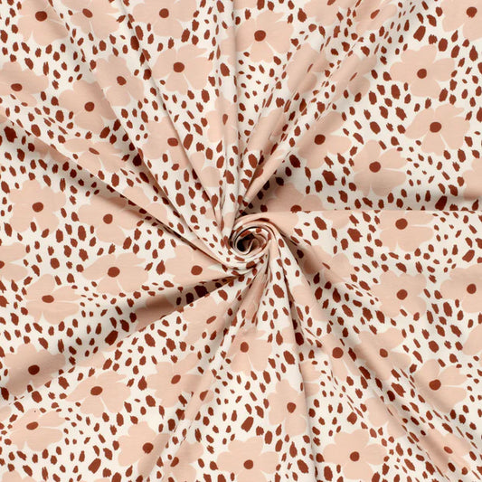 Blumen & Dots rose - Jersey