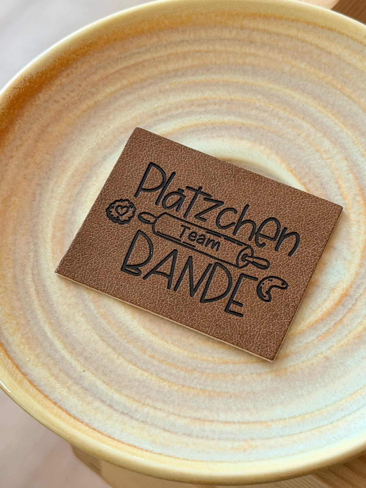 Plätzchen Team Bande - Kunstleder Label