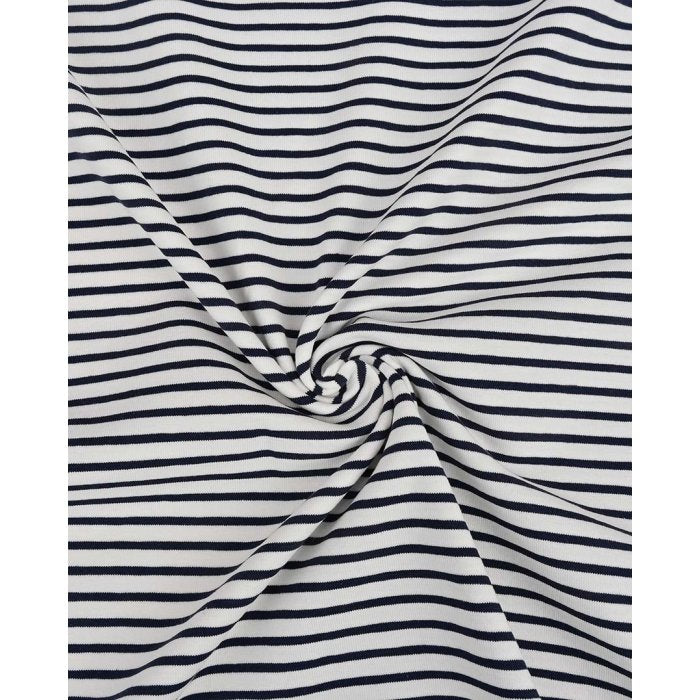 Jersey marineblau-weiß gestreift