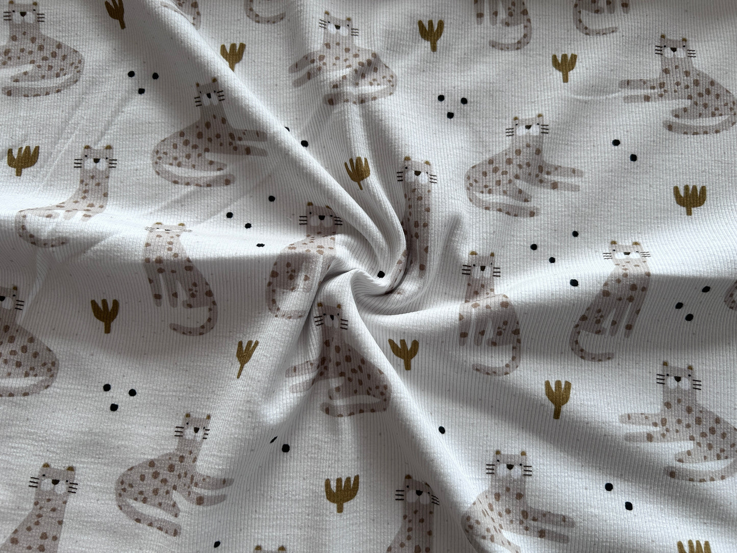 Leopard & dots - Bio Rib Jersey -