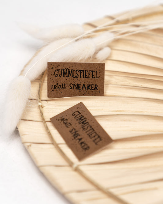 Gummistiefel statt Sneaker - Kunstleder Label