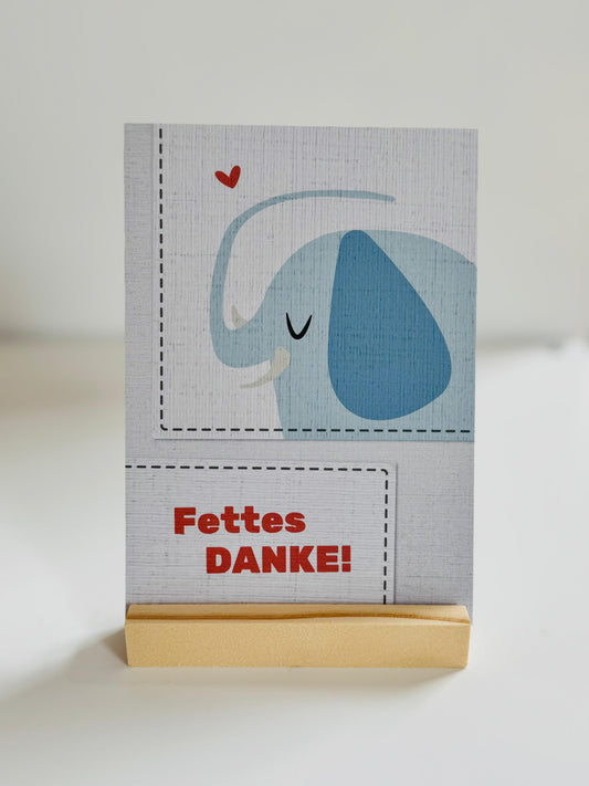 Fettes DANKE! - Postkarte