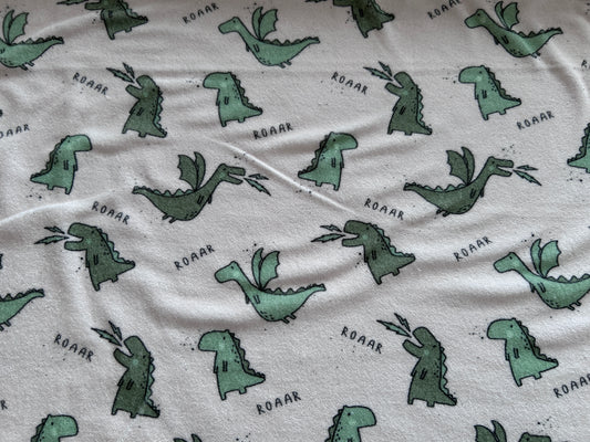 Frottee Dino & Drache - Bio Baumwolle