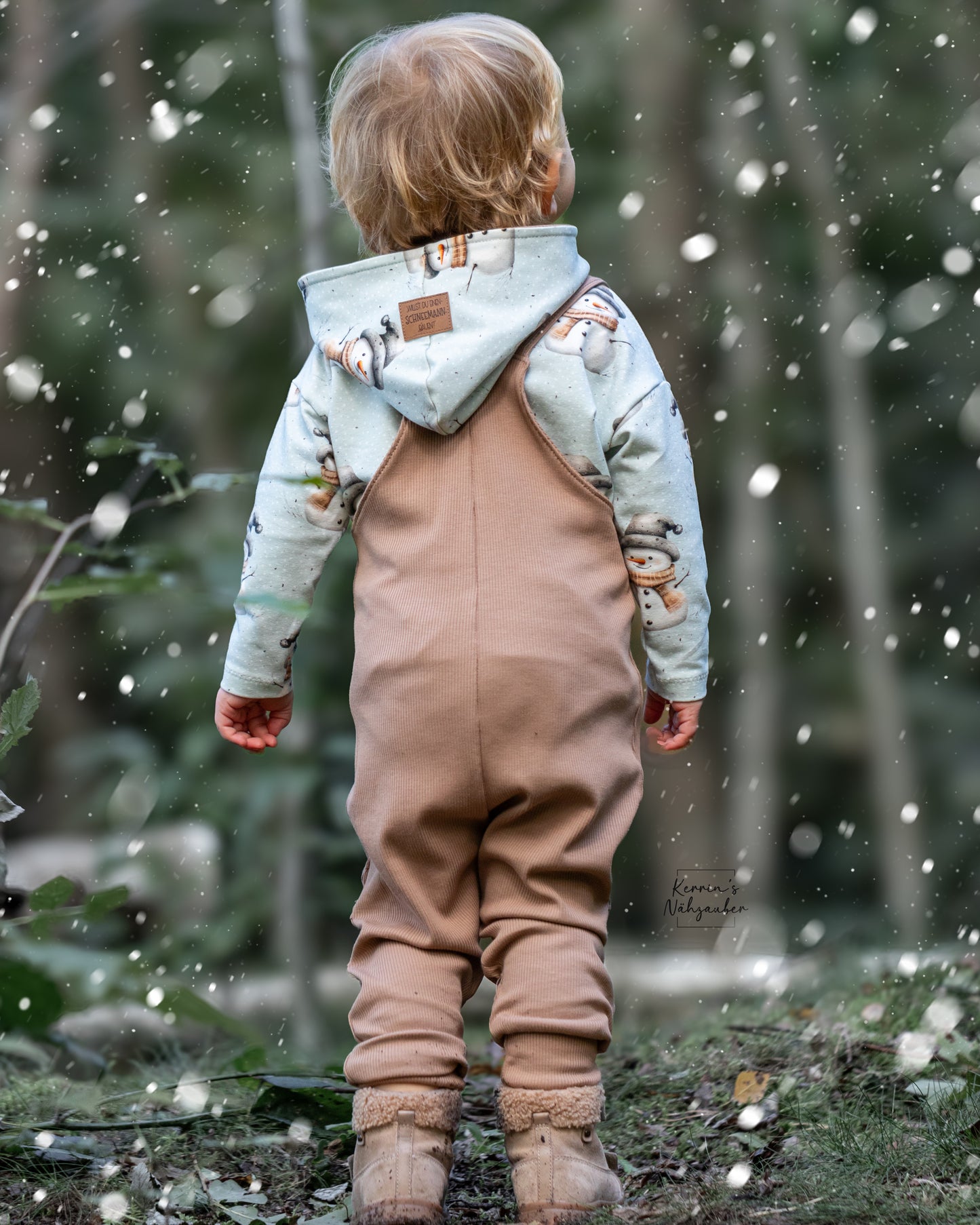 Schneemann Pünktchen - Rib Jersey