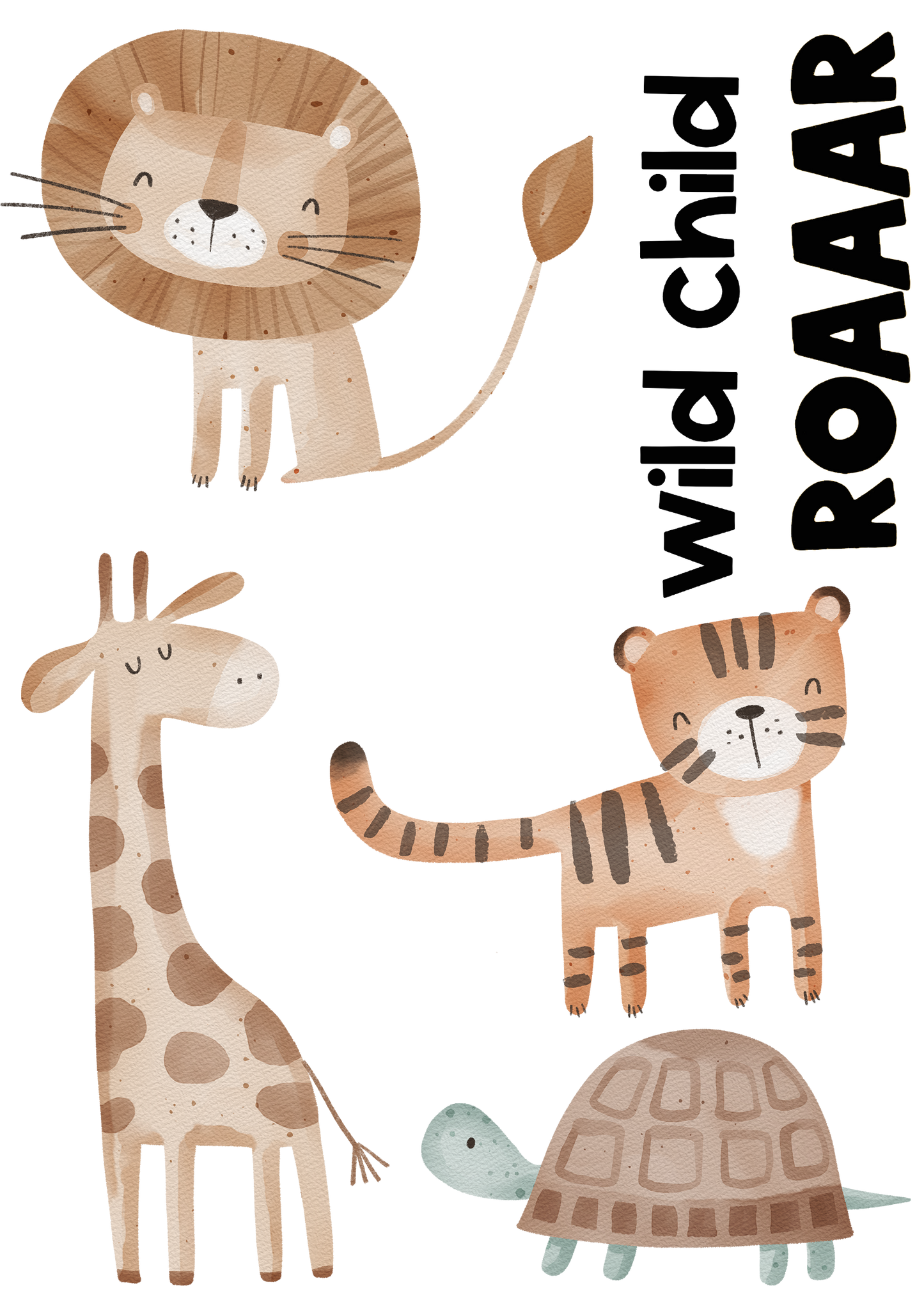 Safari Animals - Bügelbild A5