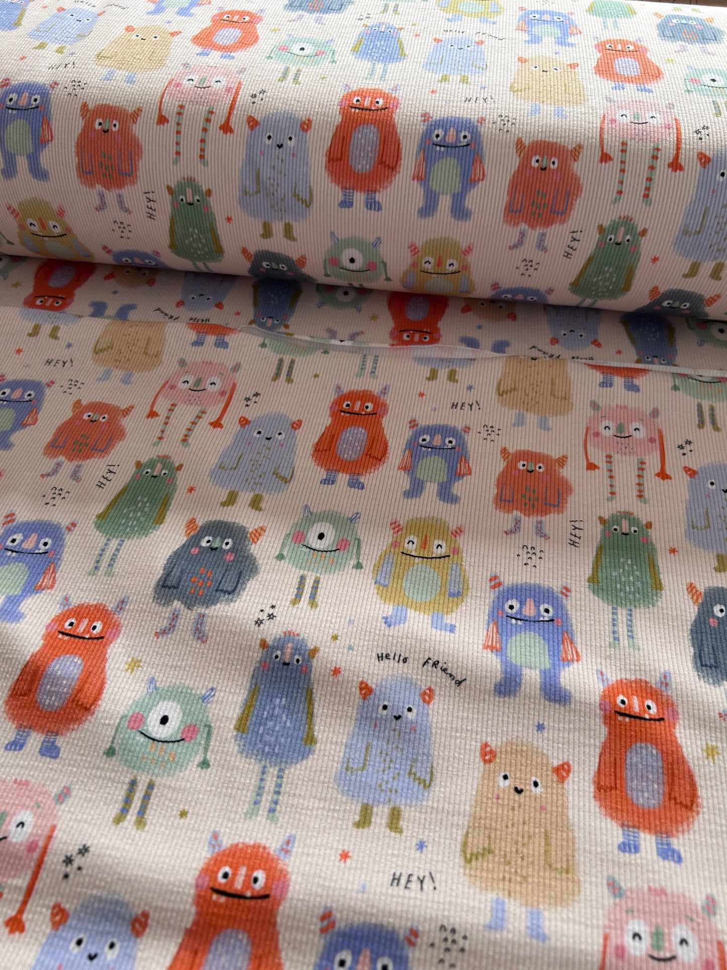 Monster bunt - Bio Rib Jersey -