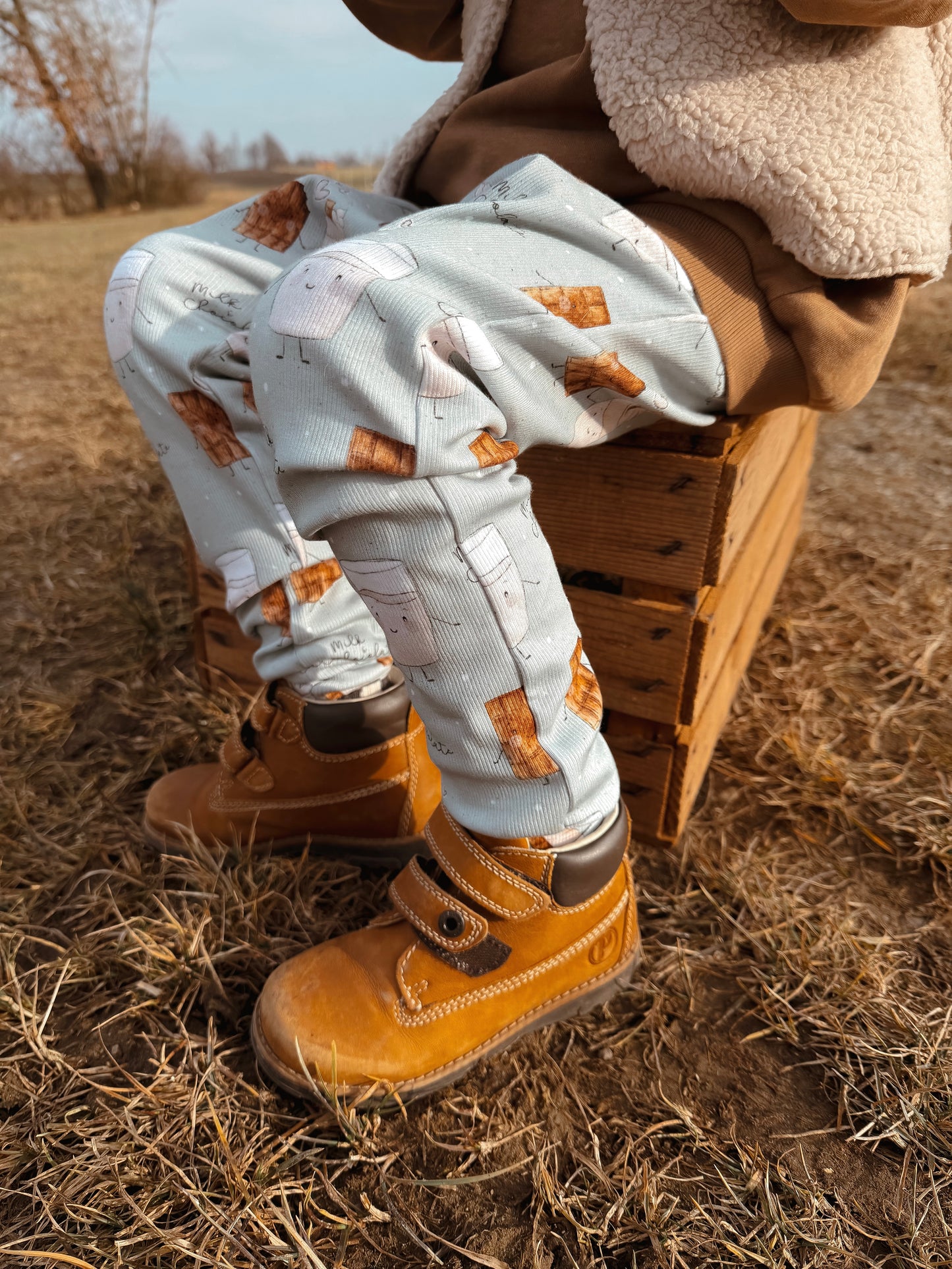 Milch & Schokolade mint - Rib Jersey