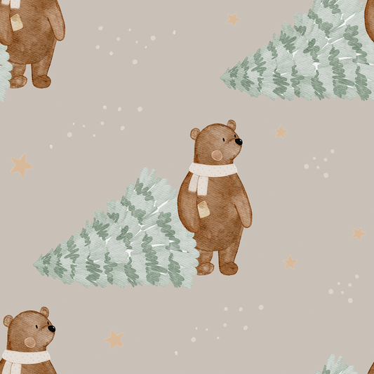 Bär mit Tannenbaum - French Terry