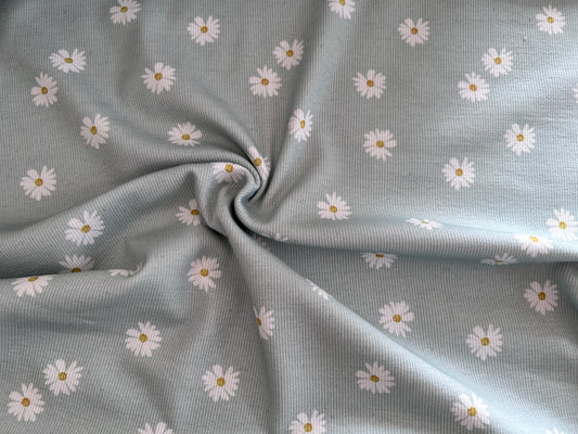 Gänseblümchen mint  - Bio Rib Jersey