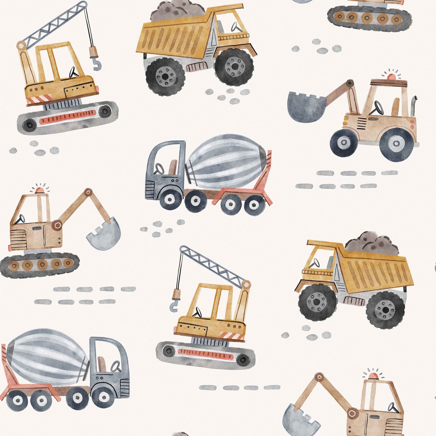 Baustellenfahrzeuge vintage - French Terry