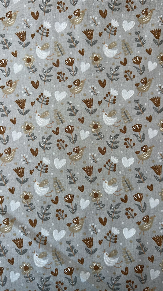 Poplin - Little birds & Flowers