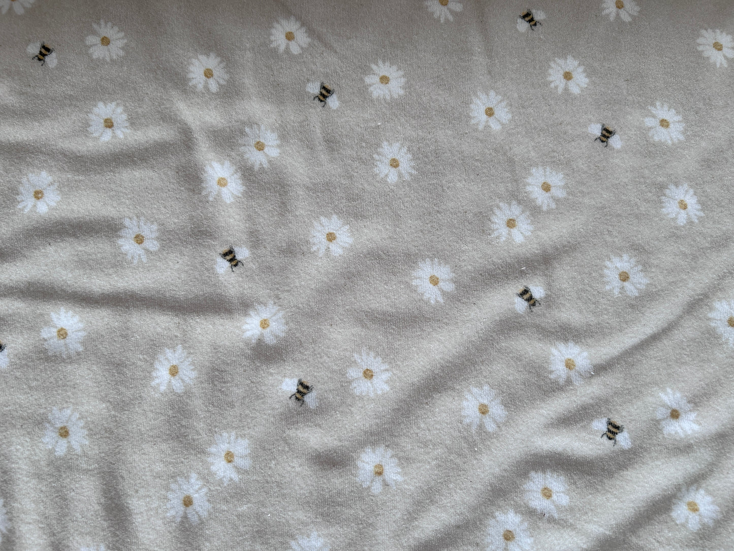 Frottee Gänseblümchen&Biene- Bio Baumwolle