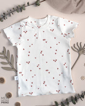Lade das Bild in den Galerie-Viewer, Shirt Rib - Herzen creme - Mädchen
