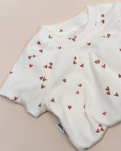 Lade das Bild in den Galerie-Viewer, Shirt Rib - Herzen creme - Mädchen

