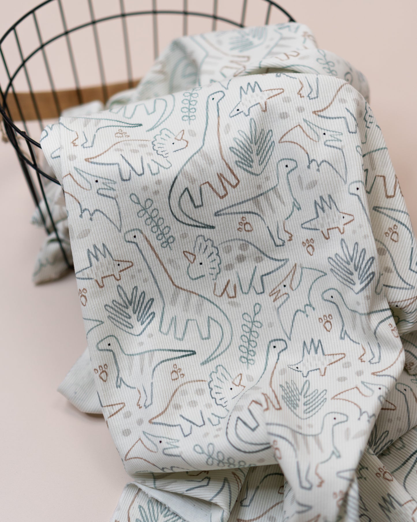 Dino Outlines - Rib Jersey