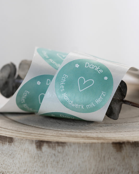 Danke mint watercolor - Aufkleber
