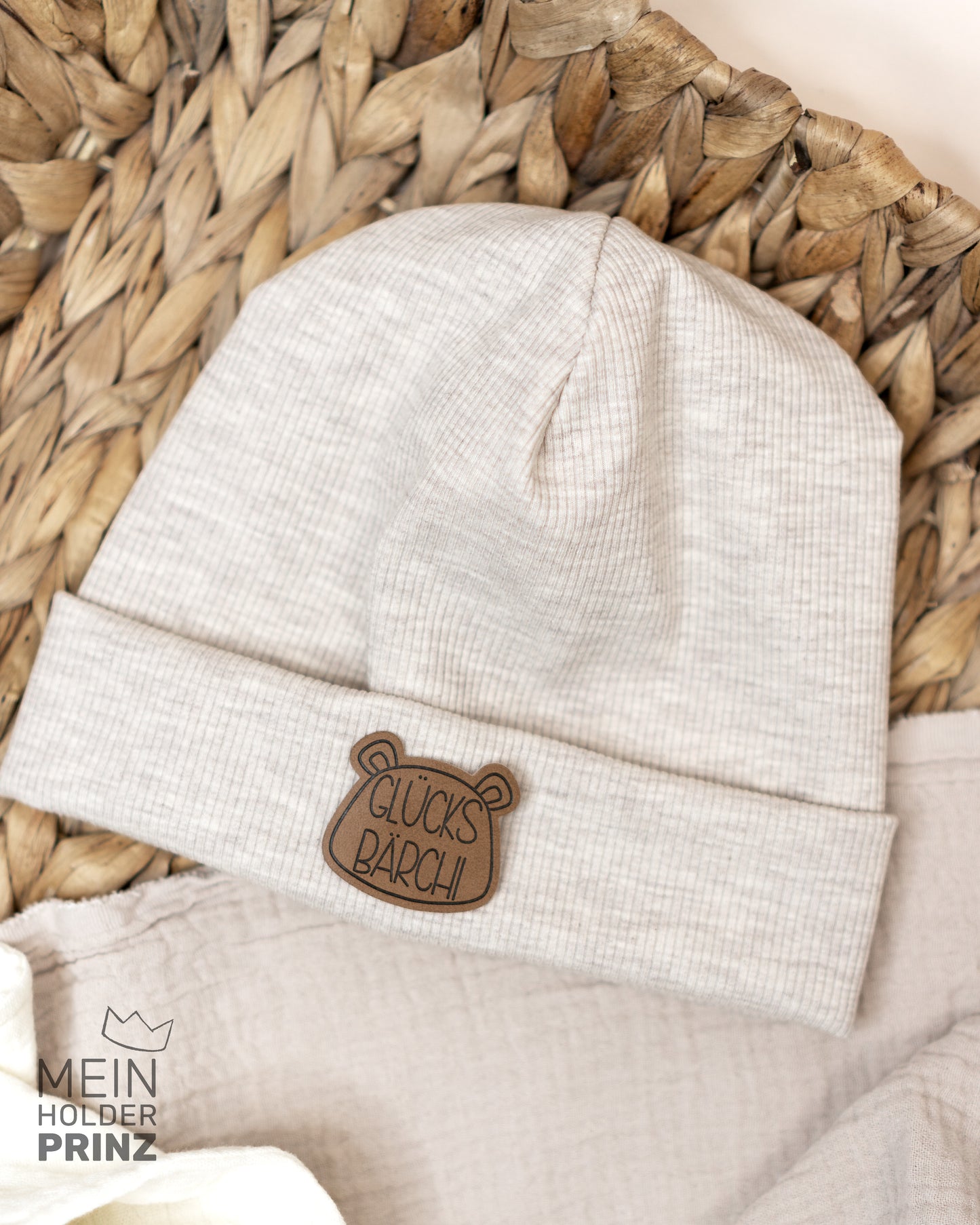 Beanie Rib - beige melange