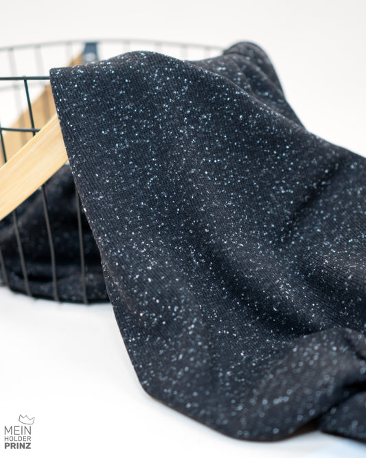 Konfetti schwarz - Rib Jersey