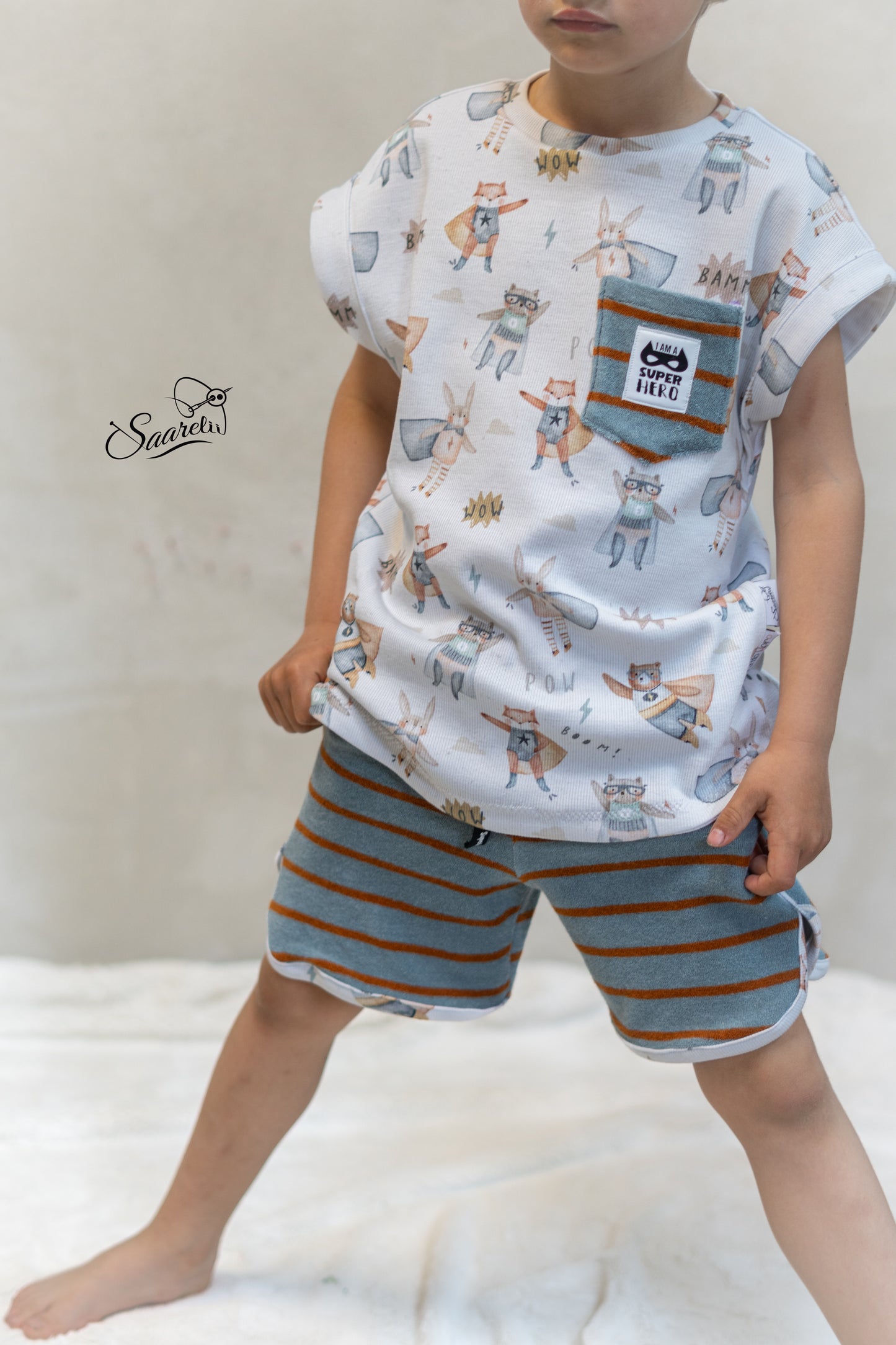 Superhelden Tiere - Bio Rib Jersey