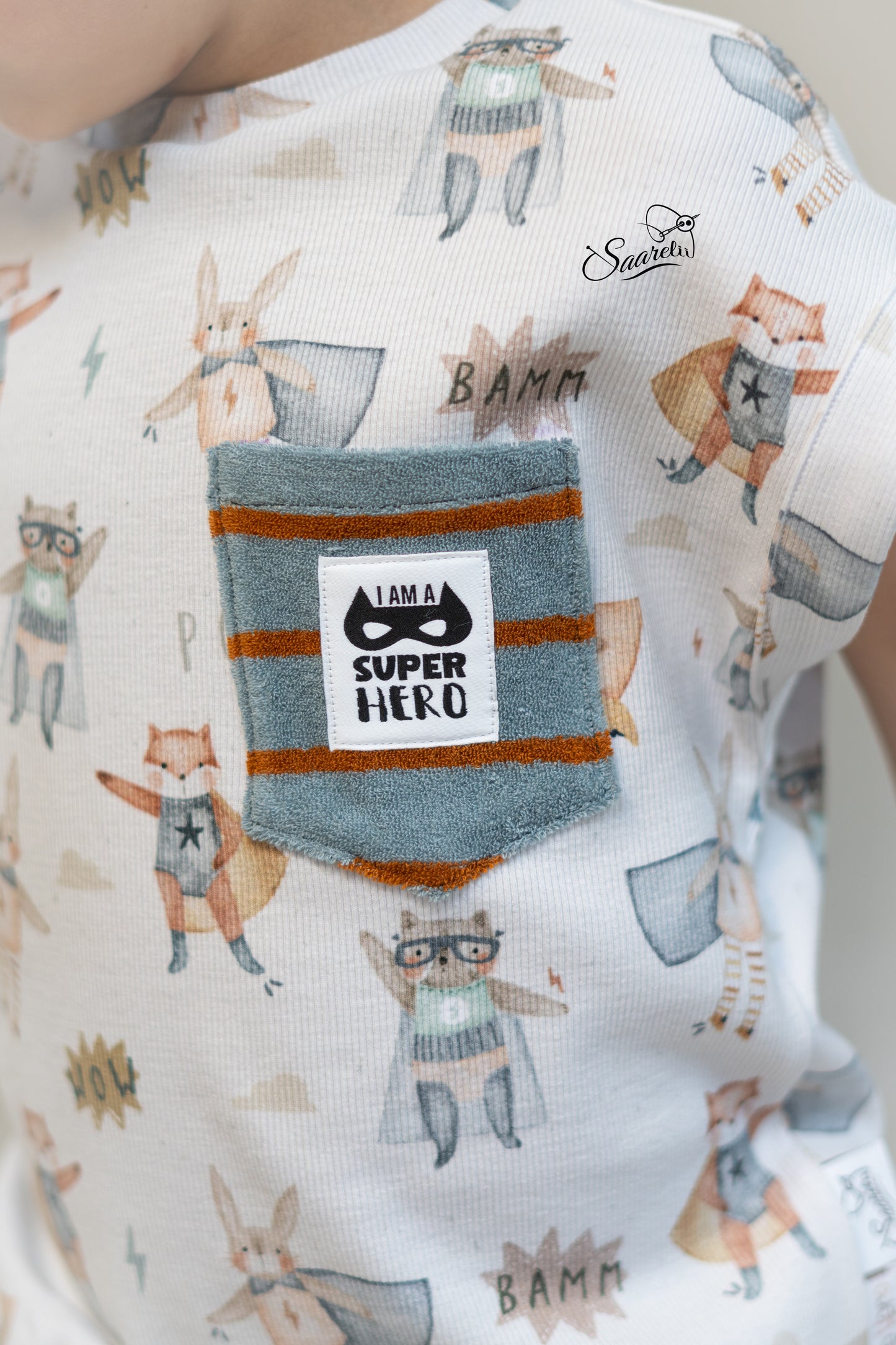 Superhelden Tiere - Bio Rib Jersey