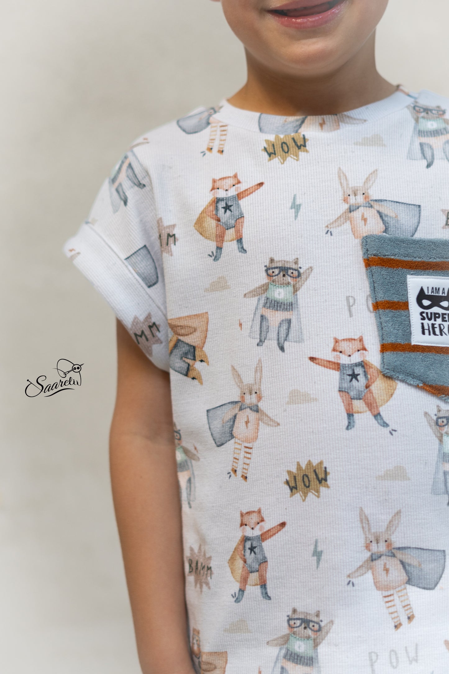 Superhelden Tiere - Bio Rib Jersey