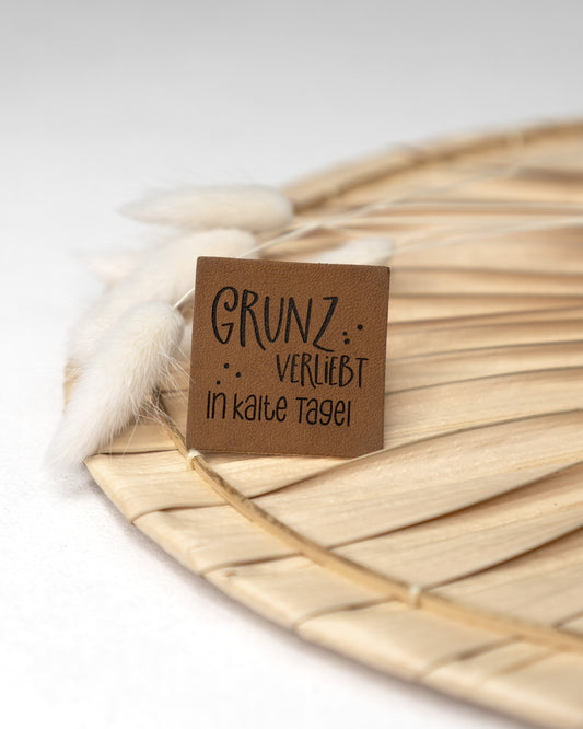 Grunz verliebt in kalte Tage ! - Kunstleder Label