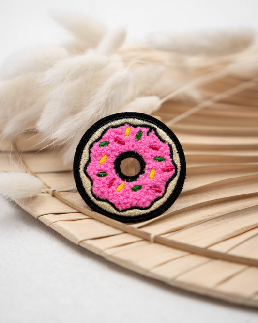Pink Donut - Chenille Patch