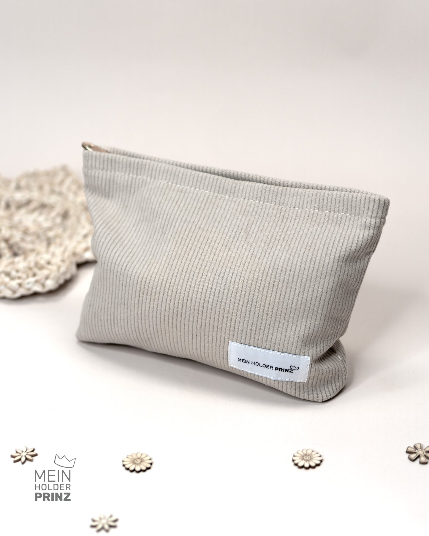 Kosmetiktasche - Cord hellbeige