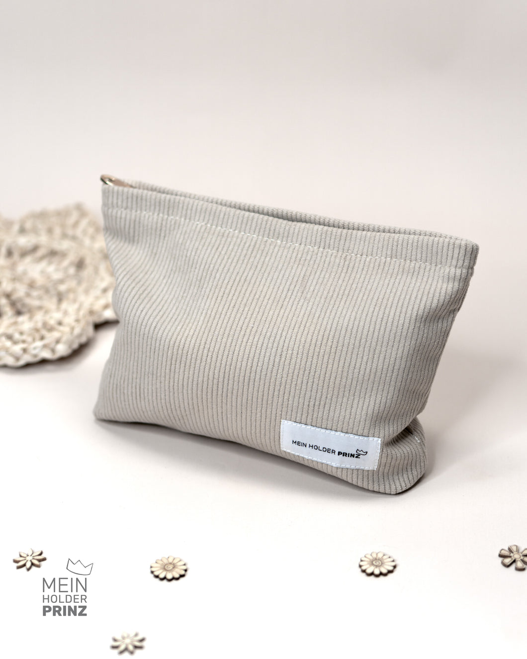 Kosmetiktasche - Cord hellbeige
