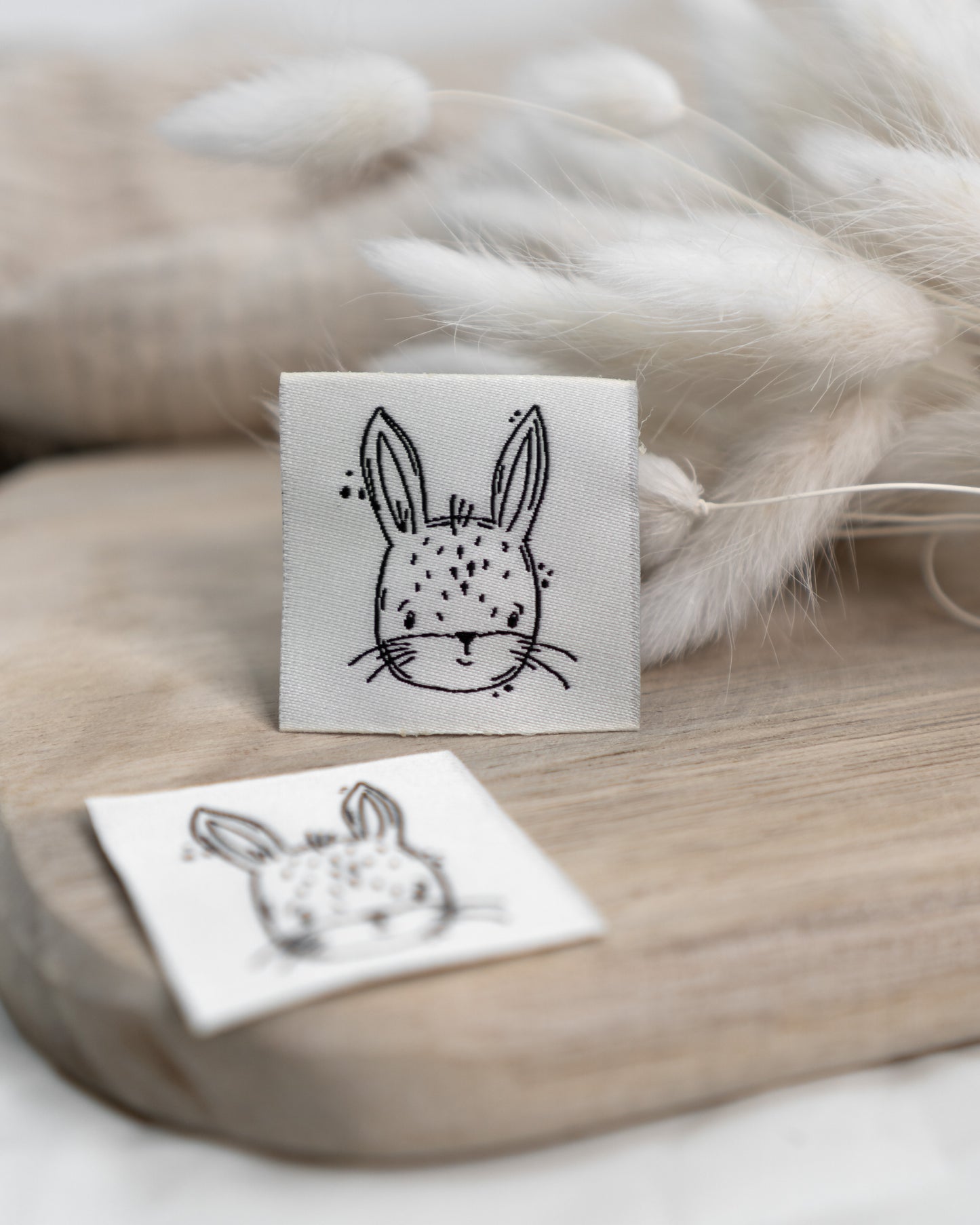 Hase "Socke" - Web Label - 4x4cm