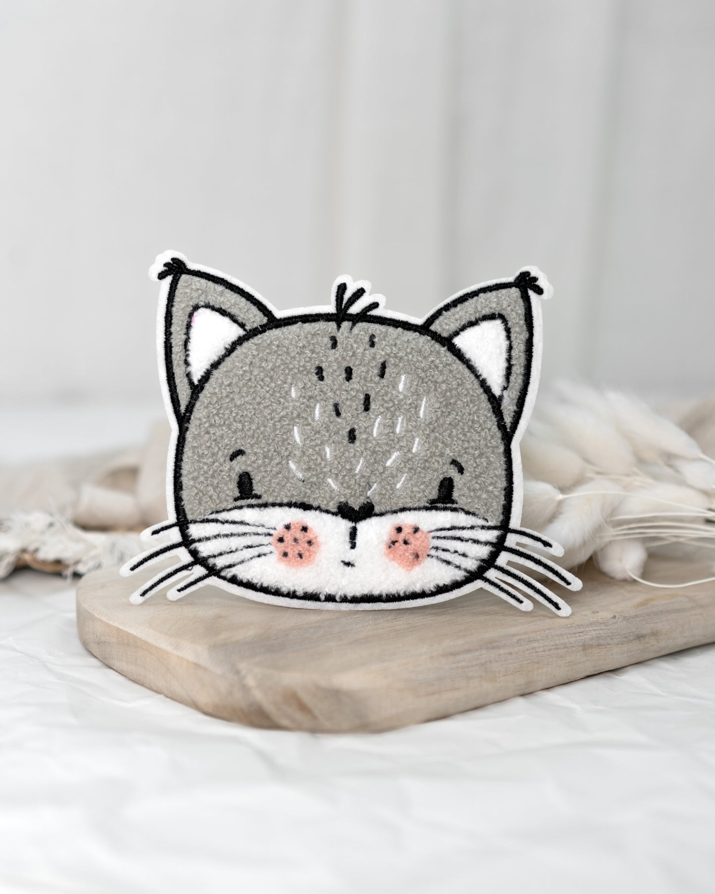 Katzen Kopf - Chenille Patch