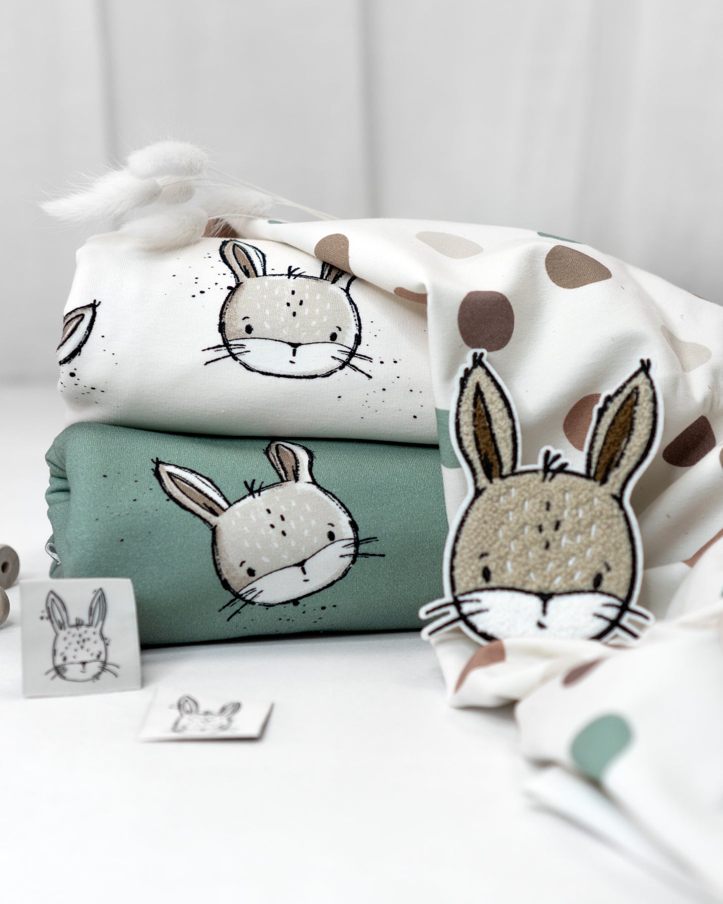 Dots Kombi Hase Socke - French Terry