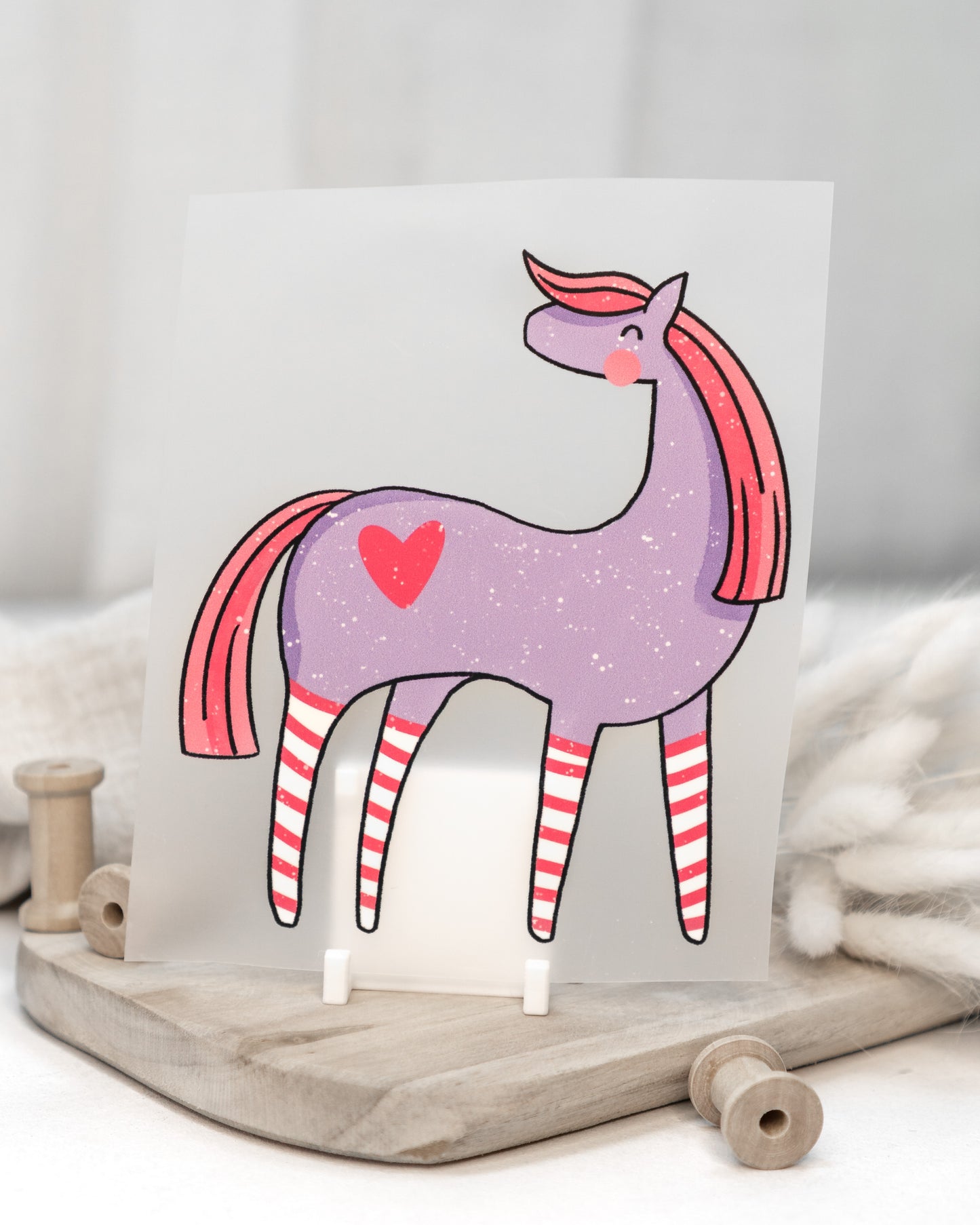 Pferd ein bunter Tag - Bügelbild