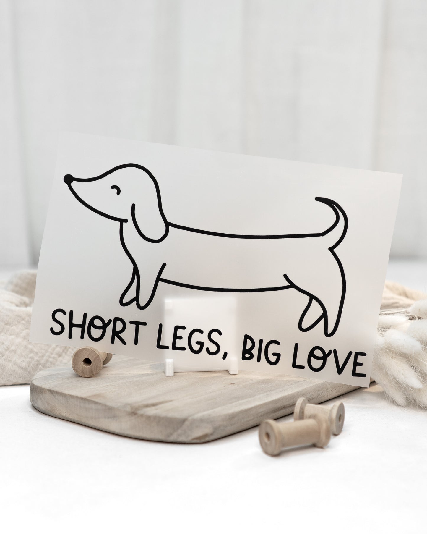 Dackel Short Legs Big Love - Bügelbild