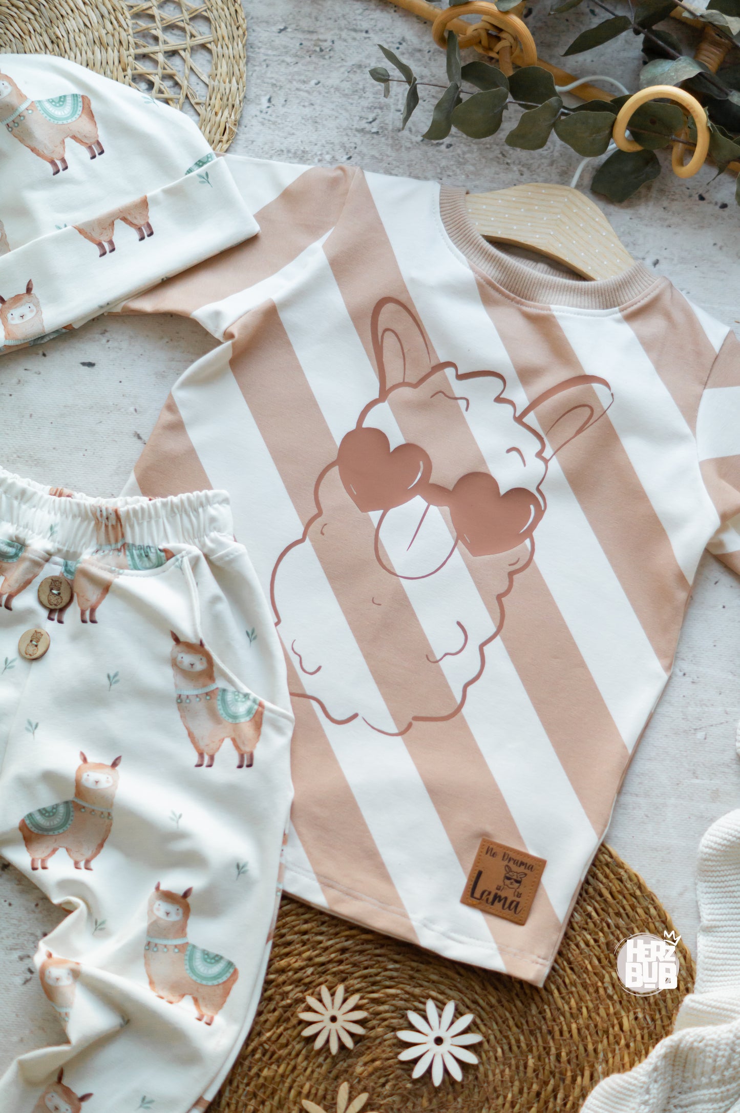 Diagonal Stripes cream/beige - Jersey